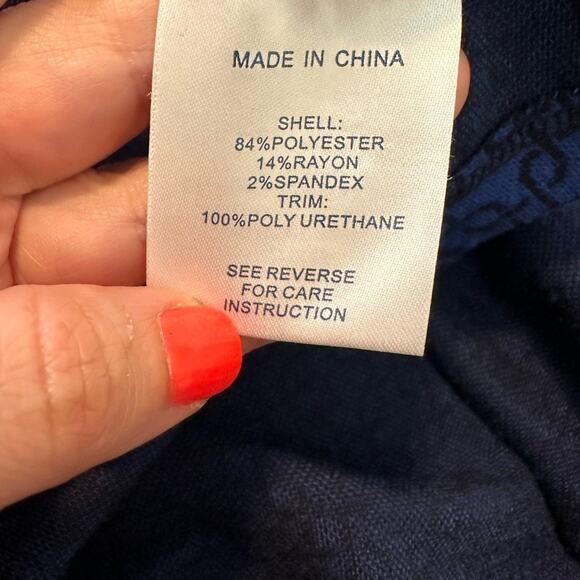 Tyler Boe Royal Blue Geometric Long Sleeve Mock Neck Tunic Top Small S - Picture 4 of 10